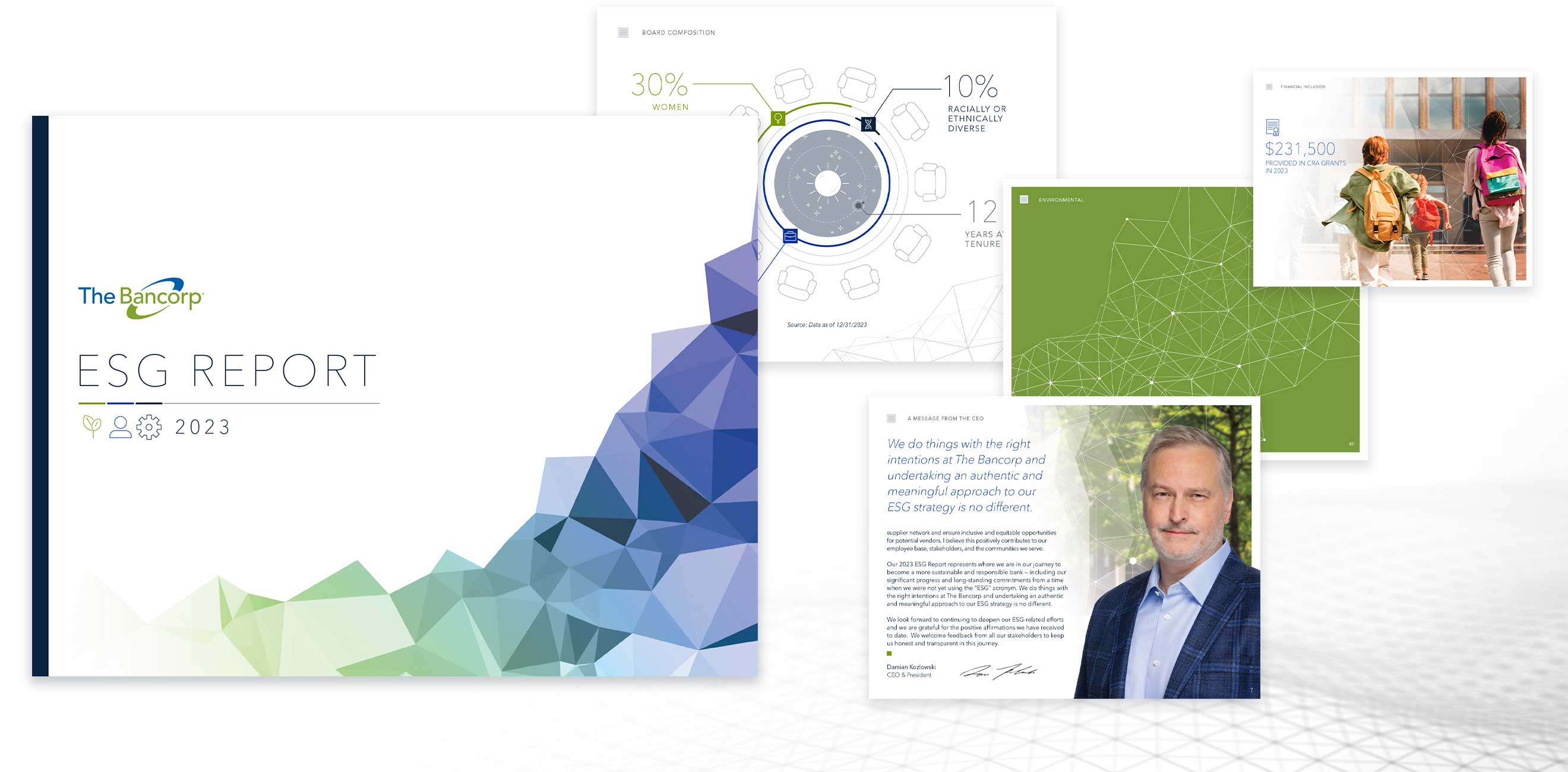 ESG Report screen shots