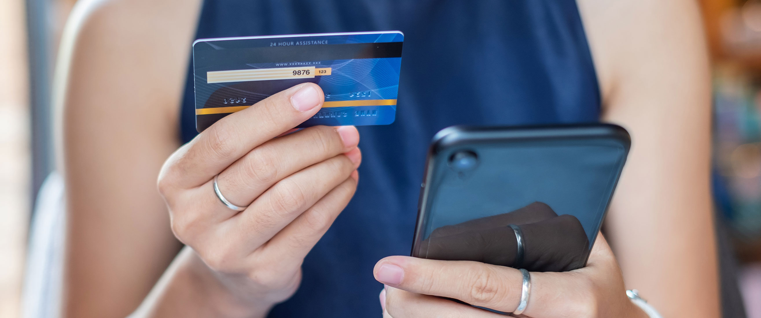 Woman using payment.