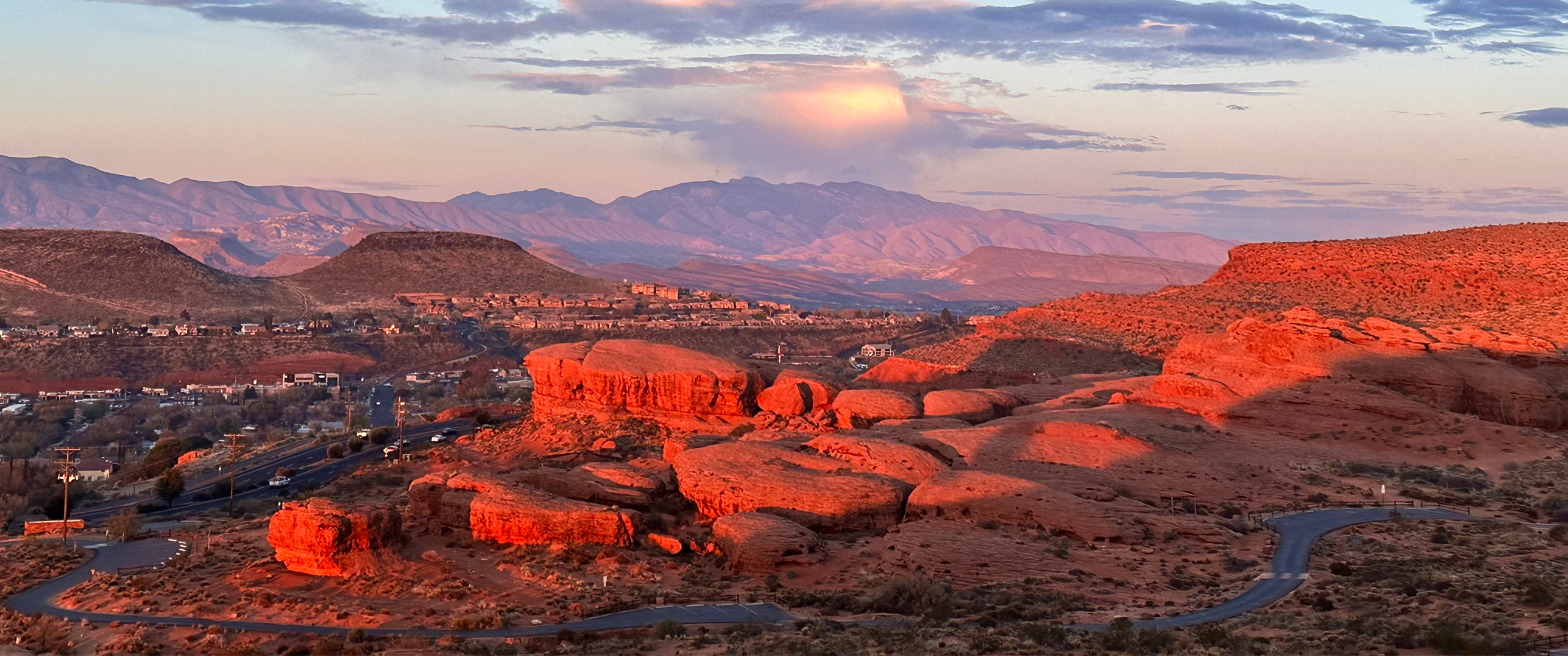 Sunrise over St George, Utah