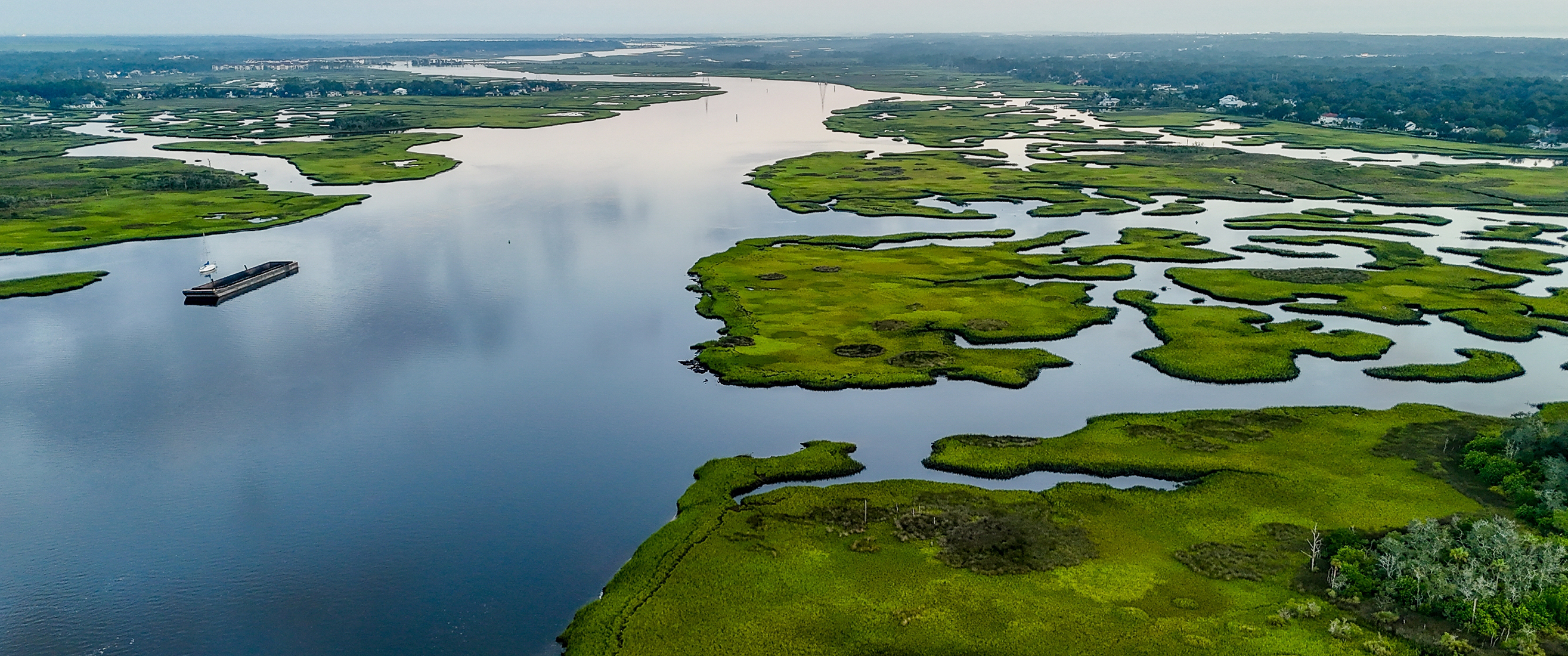 Florida USA intercostal waterways. Marshland.